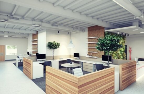 modern small office set up