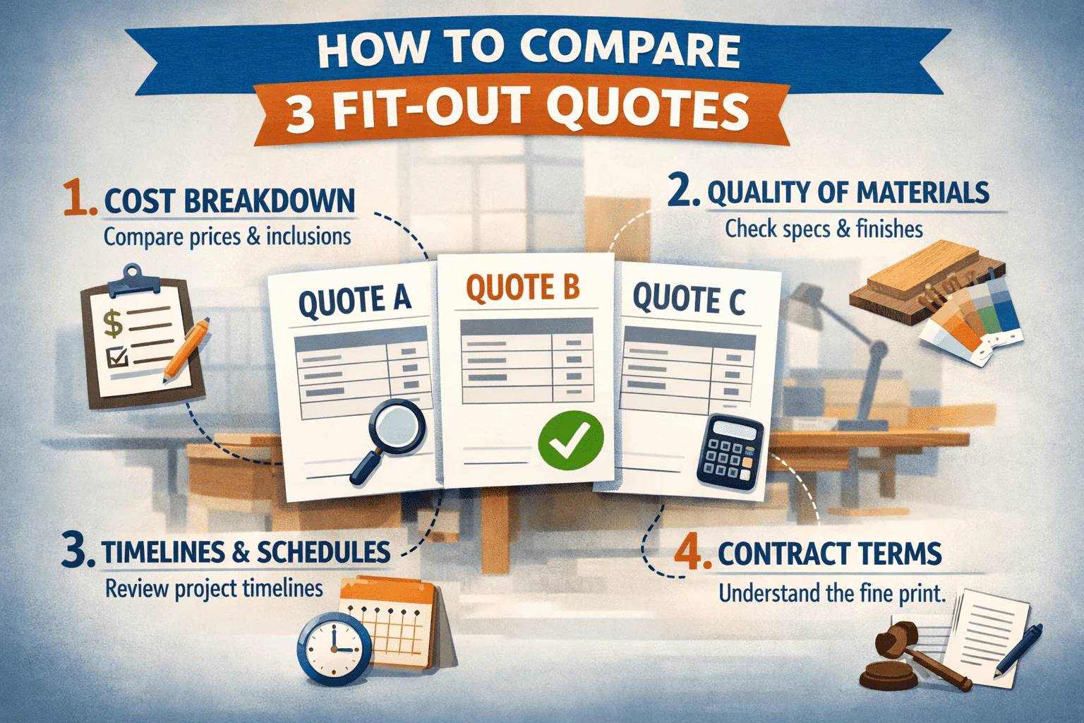 How to Compare 3 Fit-Out Quotes (And Spot the Red Flags Instantly)